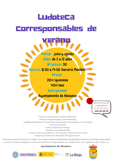 Ludoteca de verano del Ayuntamiento de Alesanco